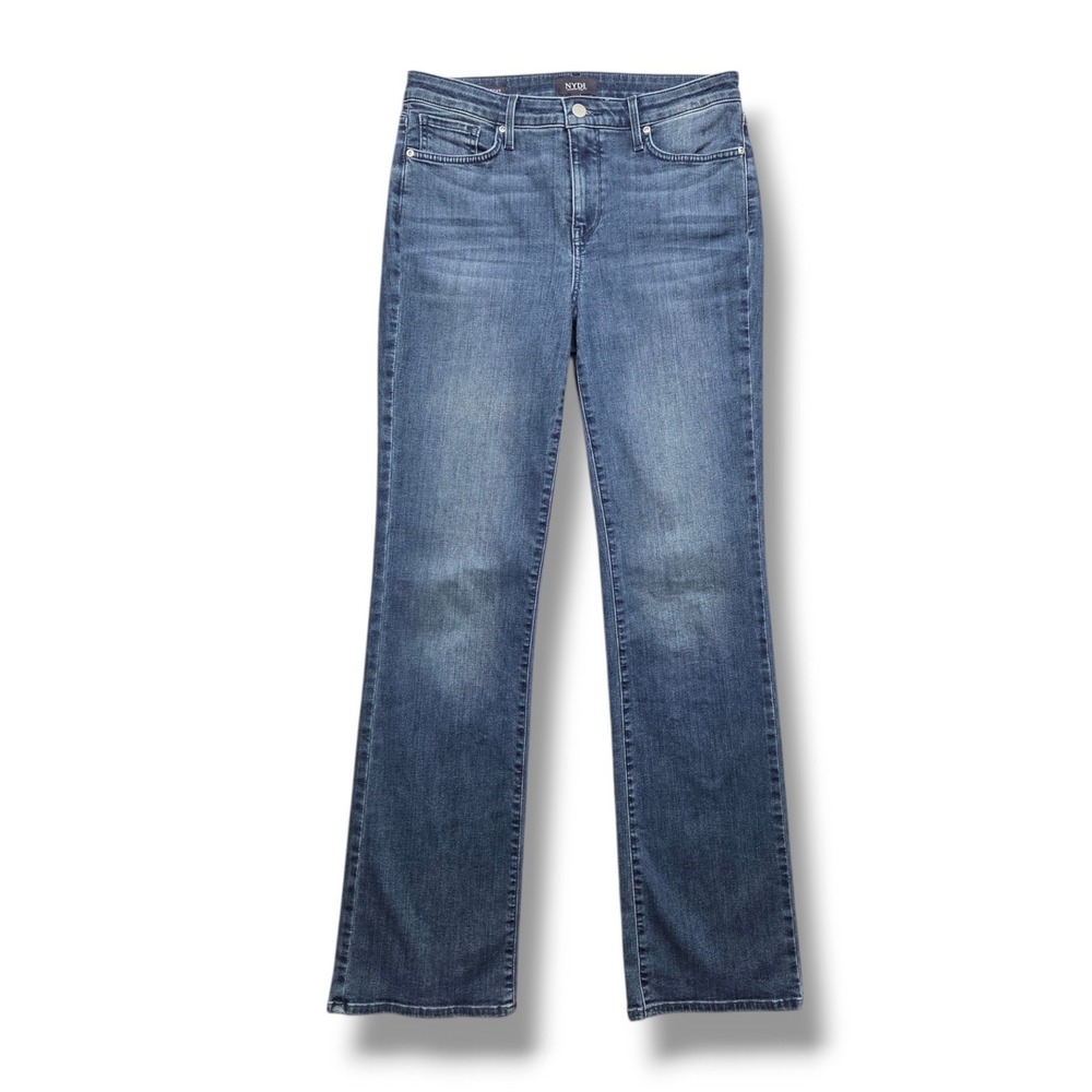 NYDJ Barbara Bootcut Jeans Womens 8 Landslide Wash Lift Tuck Mid Rise